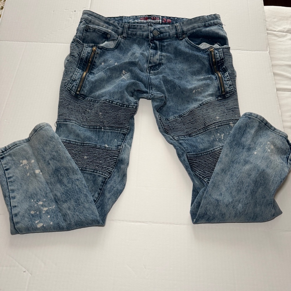 GS-115 brand distressed denim jeans in size 38